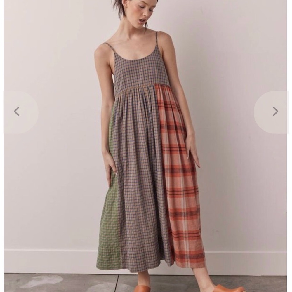 Amente Plaid Patchwork Dress - Multi
